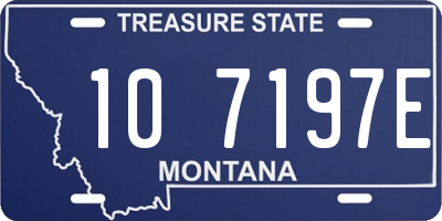 MT license plate 107197E