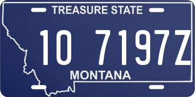 MT license plate 107197Z