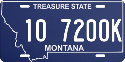 MT license plate 107200K