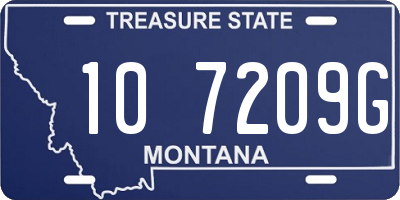 MT license plate 107209G