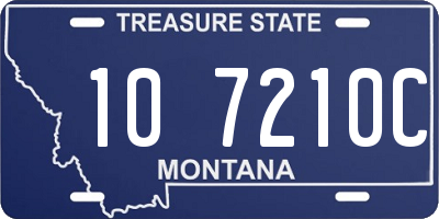 MT license plate 107210C