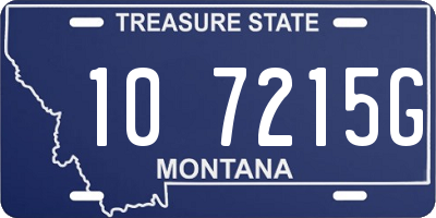 MT license plate 107215G