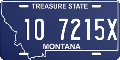 MT license plate 107215X