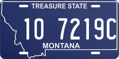 MT license plate 107219C