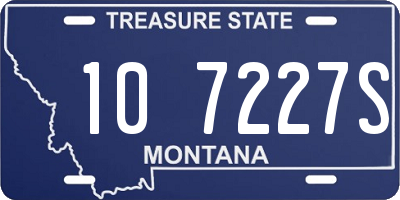 MT license plate 107227S