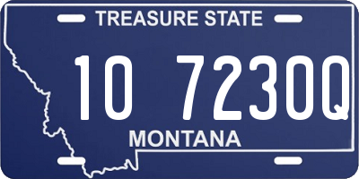 MT license plate 107230Q