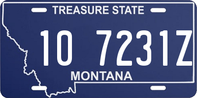 MT license plate 107231Z