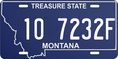 MT license plate 107232F