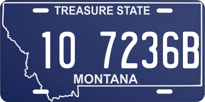 MT license plate 107236B