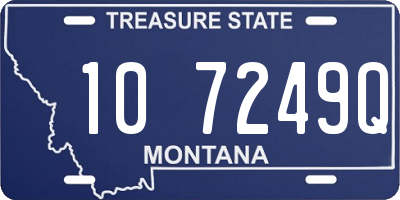 MT license plate 107249Q