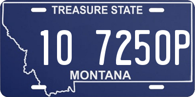 MT license plate 107250P