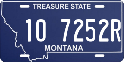 MT license plate 107252R