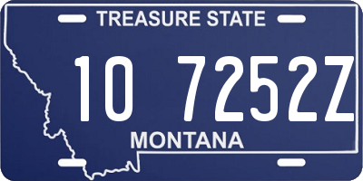 MT license plate 107252Z