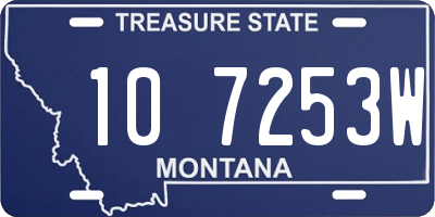 MT license plate 107253W