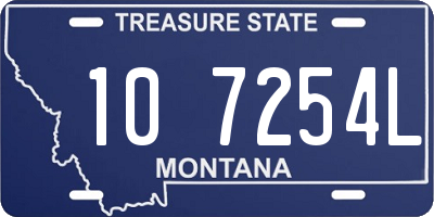 MT license plate 107254L