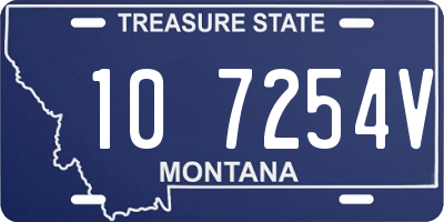 MT license plate 107254V