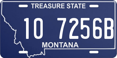 MT license plate 107256B