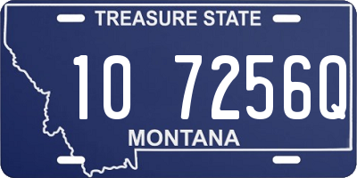 MT license plate 107256Q