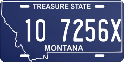 MT license plate 107256X