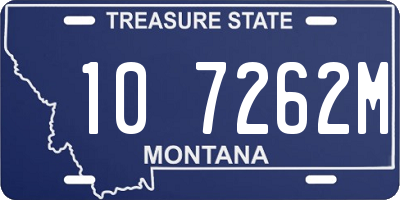 MT license plate 107262M