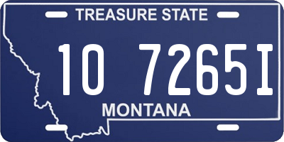 MT license plate 107265I