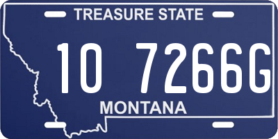 MT license plate 107266G