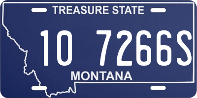 MT license plate 107266S