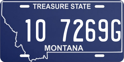 MT license plate 107269G