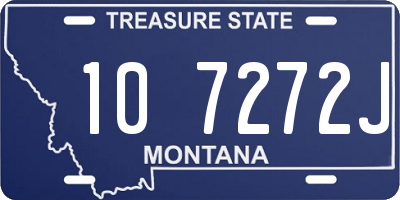 MT license plate 107272J