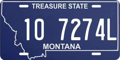 MT license plate 107274L