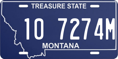 MT license plate 107274M