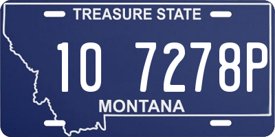 MT license plate 107278P