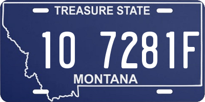 MT license plate 107281F