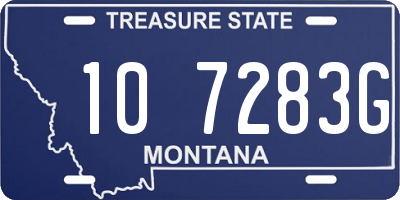 MT license plate 107283G