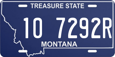 MT license plate 107292R