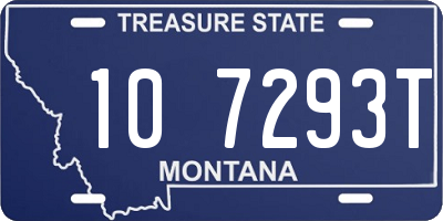 MT license plate 107293T