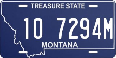 MT license plate 107294M