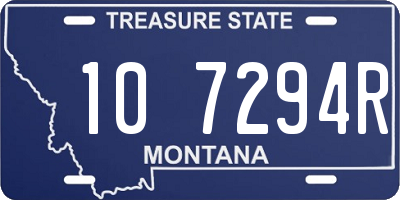 MT license plate 107294R