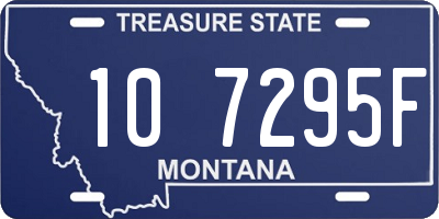 MT license plate 107295F