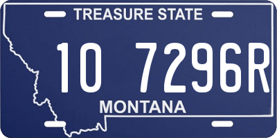 MT license plate 107296R