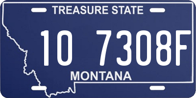 MT license plate 107308F