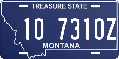 MT license plate 107310Z