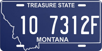 MT license plate 107312F