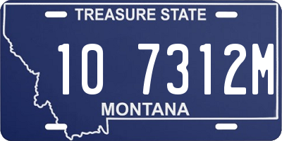 MT license plate 107312M