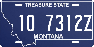 MT license plate 107312Z