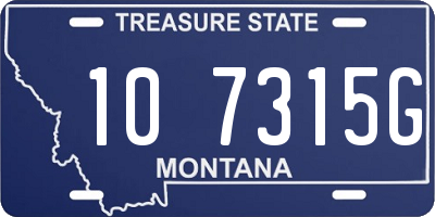 MT license plate 107315G