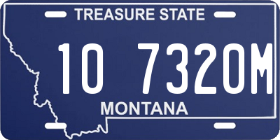 MT license plate 107320M