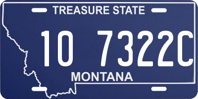 MT license plate 107322C