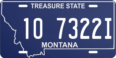 MT license plate 107322I