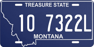 MT license plate 107322L